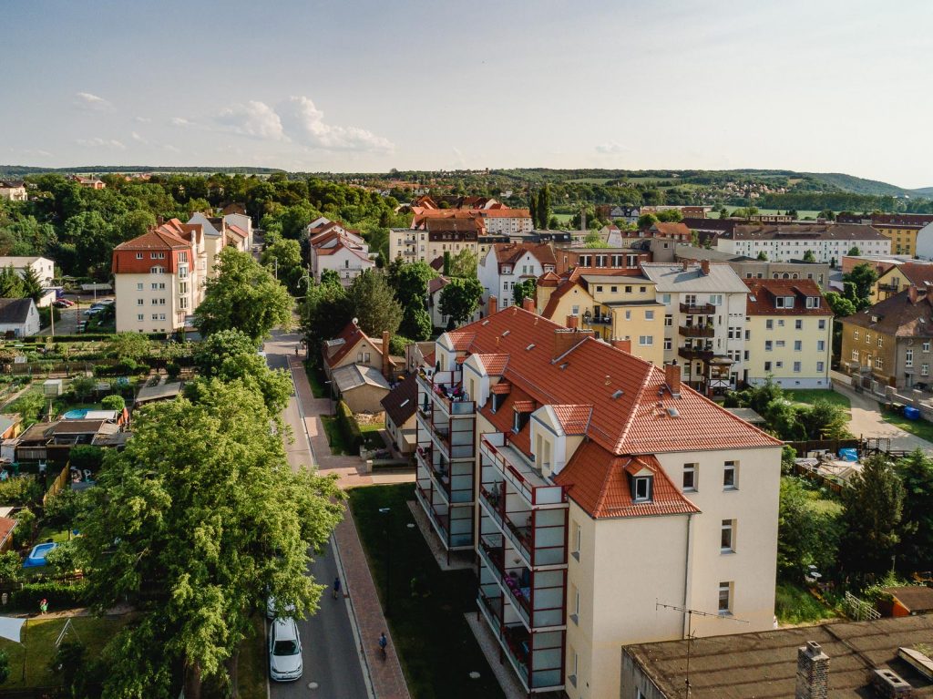 Blick über unsere Wohnungen in der Naumburger Saalestraße